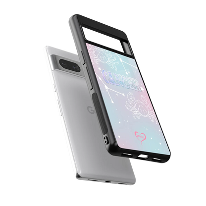 Cancer Aura sleek google pixel 7a cover with tempered glass back and TPU edges