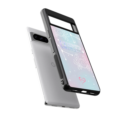 Cancer Aura sleek google pixel 8 pro cover with tempered glass back and TPU edges