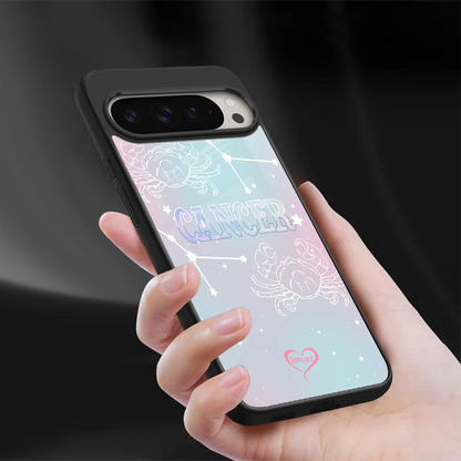 Cancer Aura sleek google pixel 9 pro xl cover with tempered glass back and TPU edges