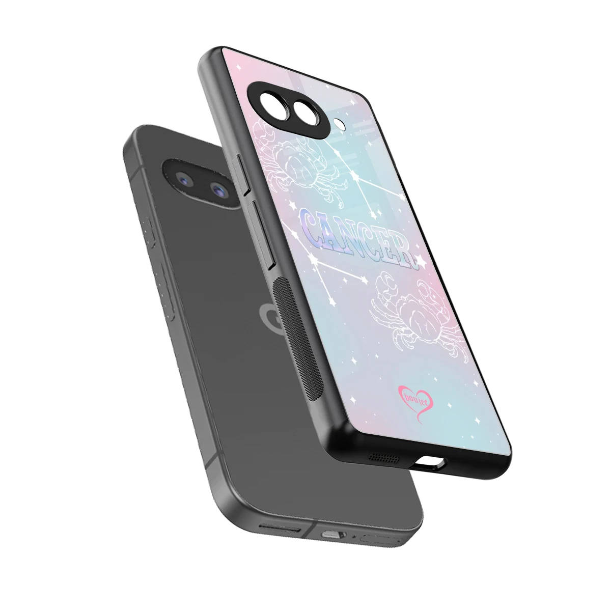 Cancer Aura sleek google pixel 9a cover with tempered glass back and TPU edges