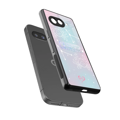 Cancer Aura sleek google pixel 9a cover with tempered glass back and TPU edges