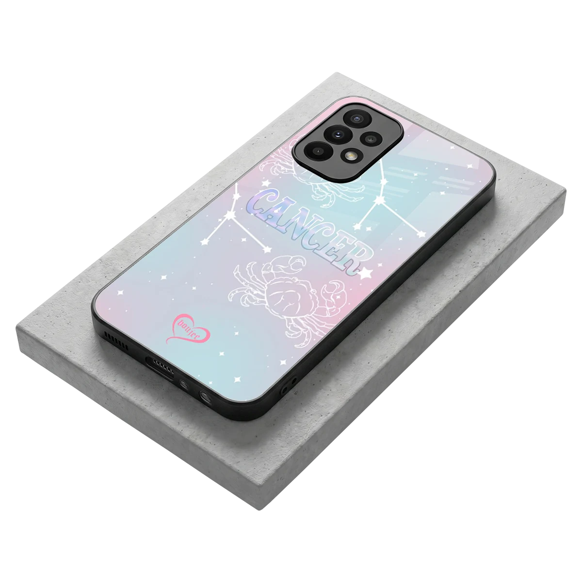 Cancer Aura stylish phone case for samsung galaxy a23 | glossy glass and slim fit