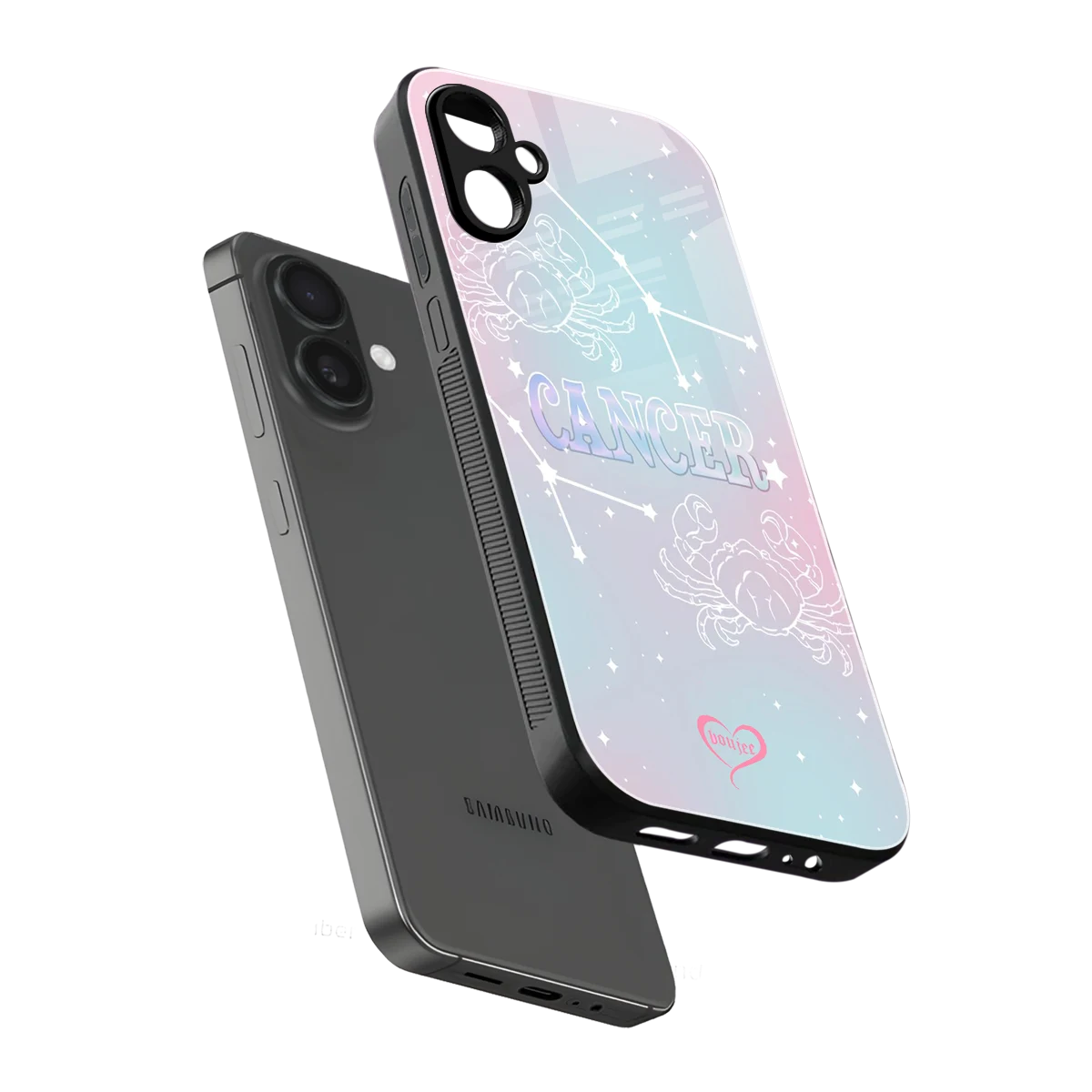 Cancer Aura sleek samsung galaxy a06 5g cover with tempered glass back and TPU edges
