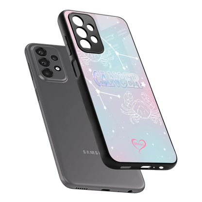 Cancer Aura sleek samsung galaxy a23 cover with tempered glass back and TPU edges