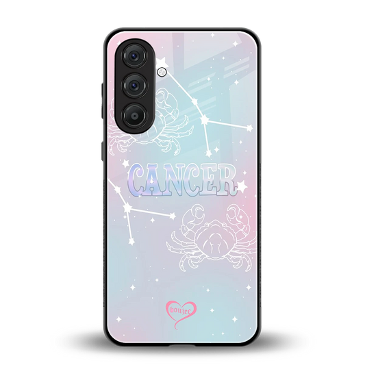Cancer Aura back phone cover | glass case for samsung galaxy m36 5g