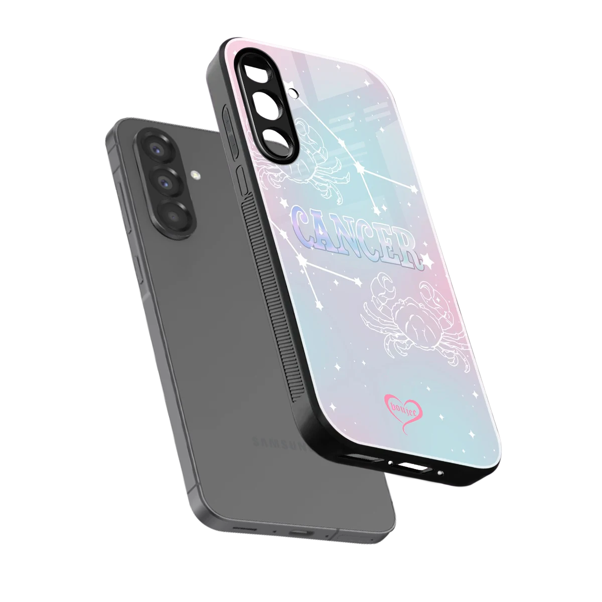 Cancer Aura sleek samsung galaxy a37 5g cover with tempered glass back and TPU edges