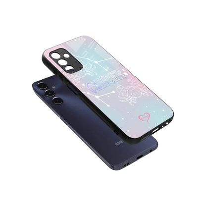 Cancer Aura sleek samsung galaxy m14 5g cover with tempered glass back and TPU edges