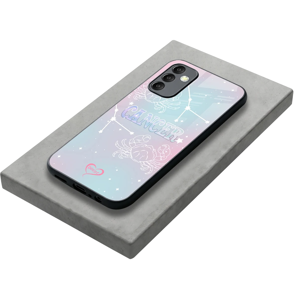 Cancer Aura stylish phone case for samsung galaxy m14 5g | glossy glass and slim fit