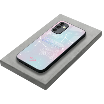 Cancer Aura stylish phone case for samsung galaxy m14 5g | glossy glass and slim fit