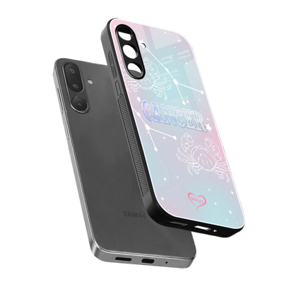 Cancer Aura sleek samsung galaxy m36 5g cover with tempered glass back and TPU edges