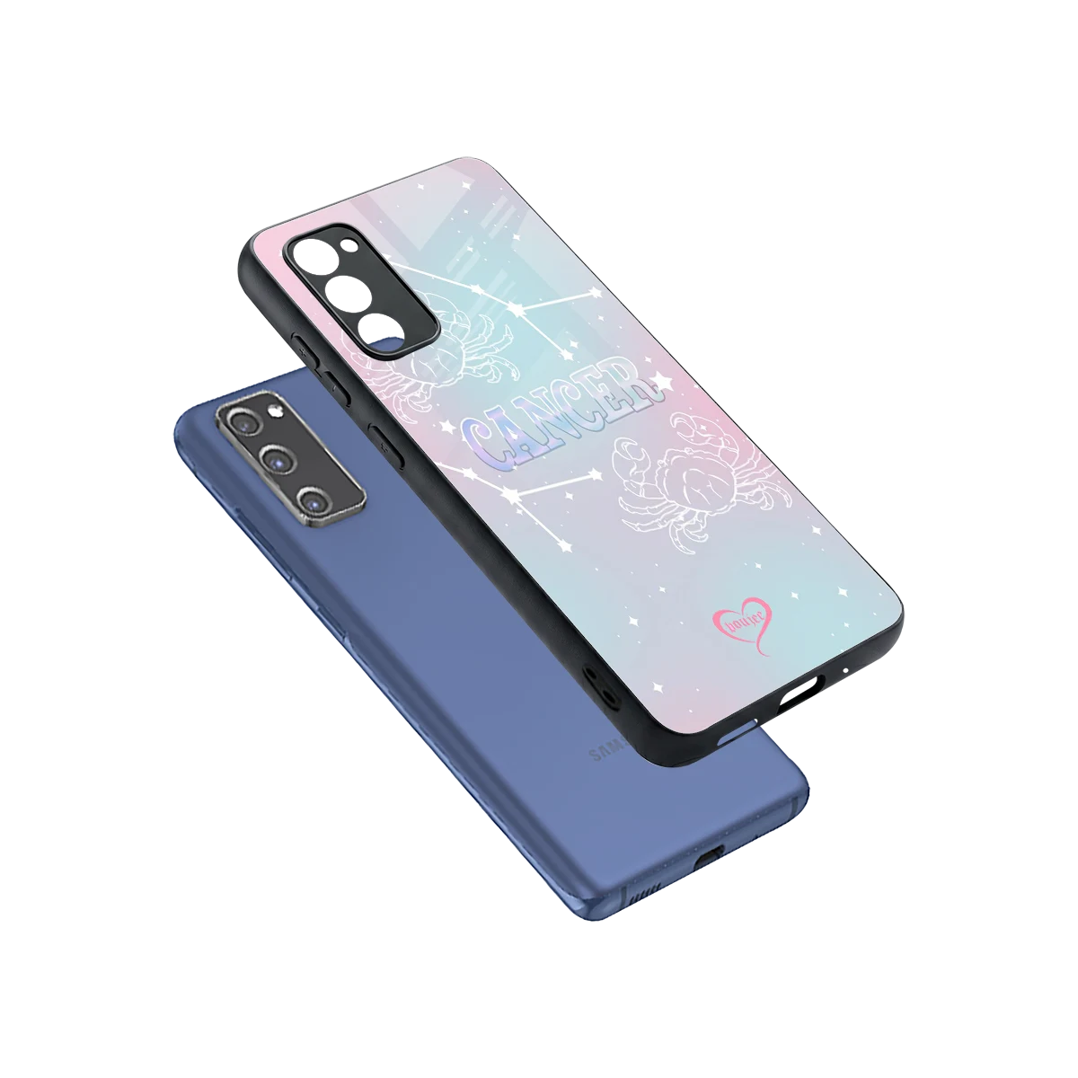 Cancer Aura sleek samsung galaxy s20 fe cover with tempered glass back and TPU edges