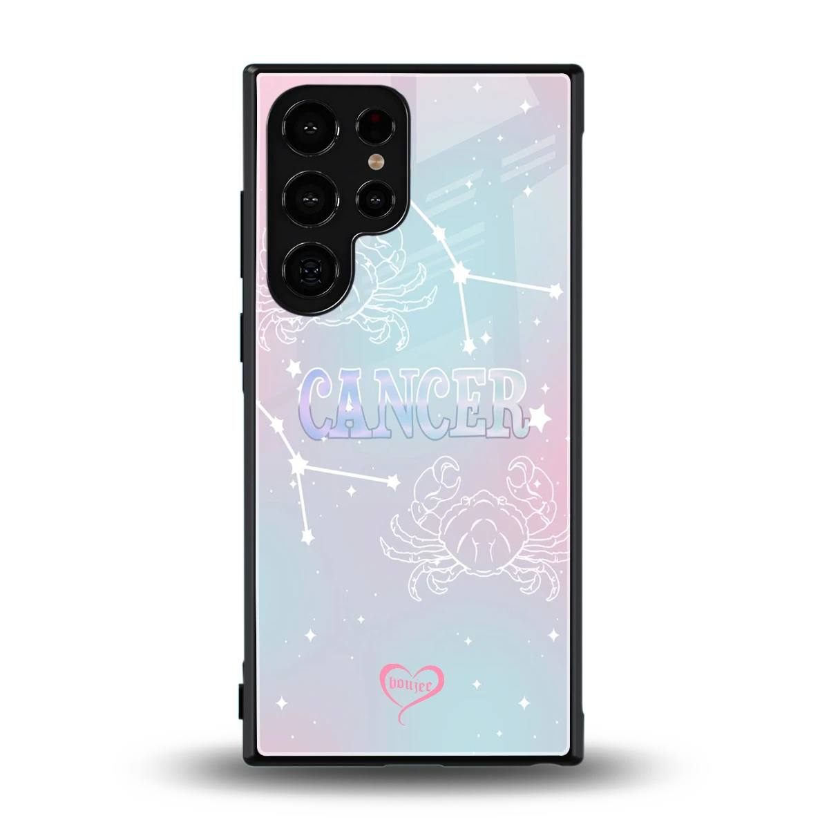 Cancer Aura back phone cover | glass case for samsung galaxy s24 ultra