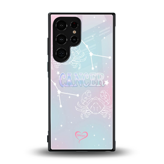 Cancer Aura back phone cover | glass case for samsung galaxy s24 ultra