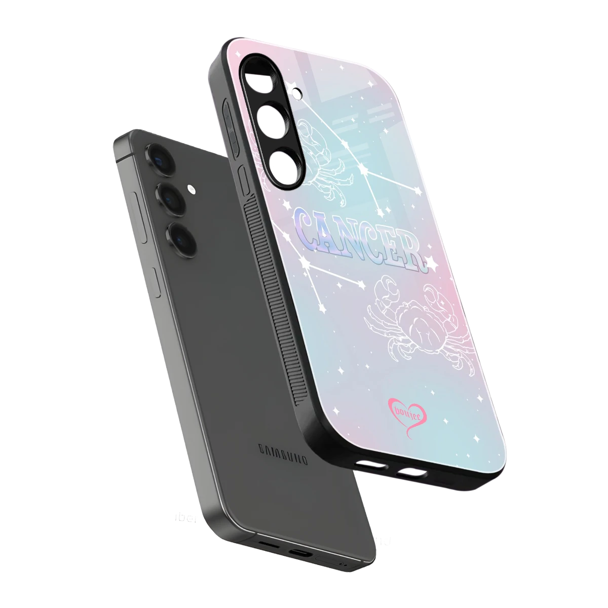 Cancer Aura sleek samsung galaxy s23 fe cover with tempered glass back and TPU edges