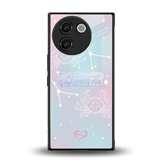 Cancer Aura back phone cover | glass case for vivo v30e