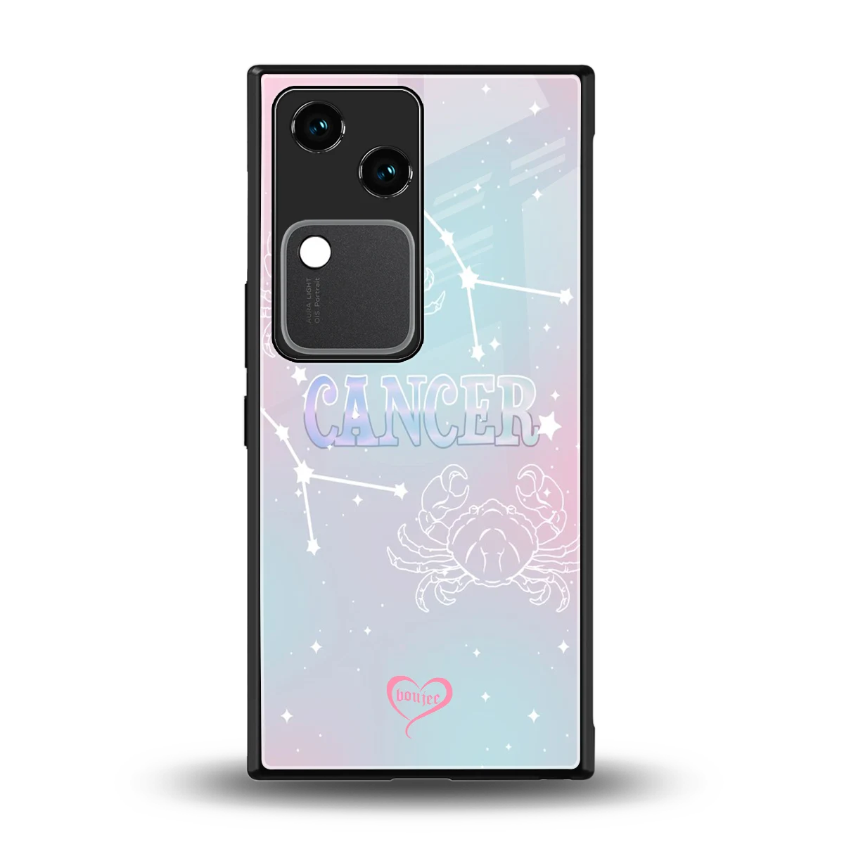Cancer Aura back phone cover | glass case for vivo v30