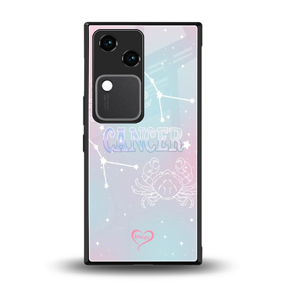 Cancer Aura back phone cover | glass case for vivo v30