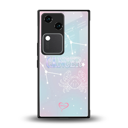 Cancer Aura back phone cover | glass case for vivo v30