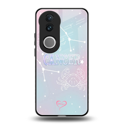 Cancer Aura back phone cover | glass case for vivo v50