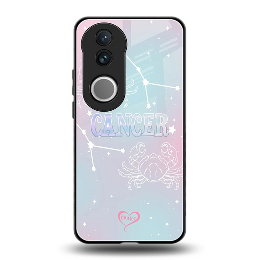 Cancer Aura back phone cover | glass case for vivo v50