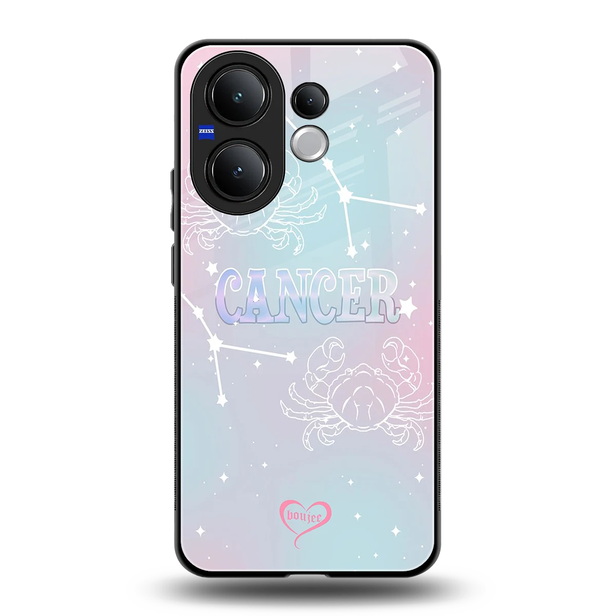 Cancer Aura back phone cover | glass case for vivo v60