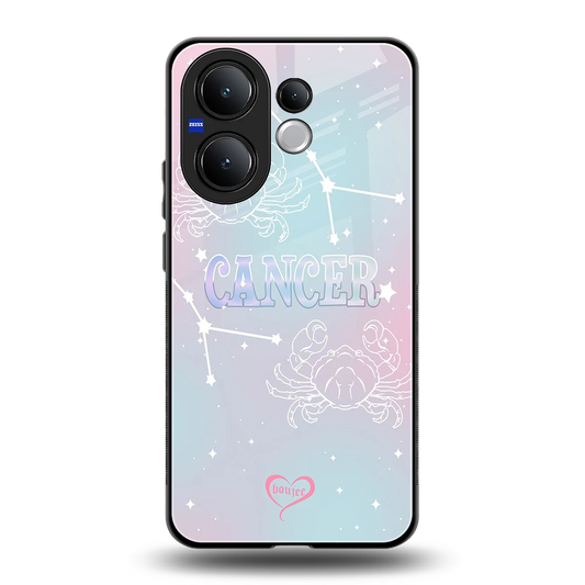 Cancer Aura back phone cover | glass case for vivo v60