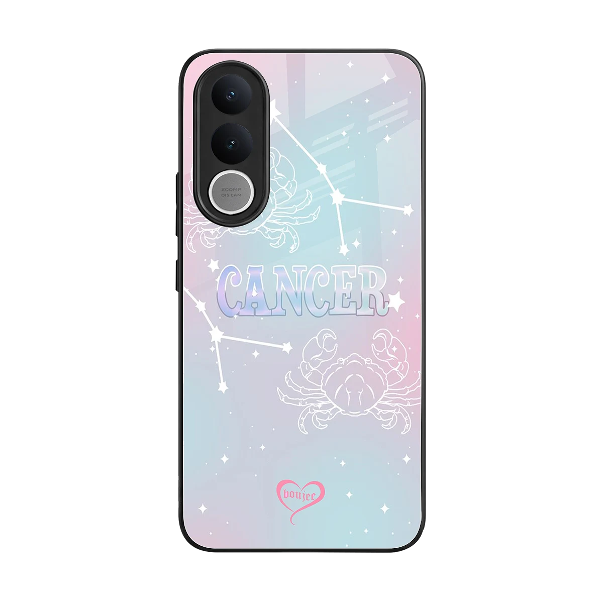 Cancer Aura back phone cover | glass case for vivo v70 fe
