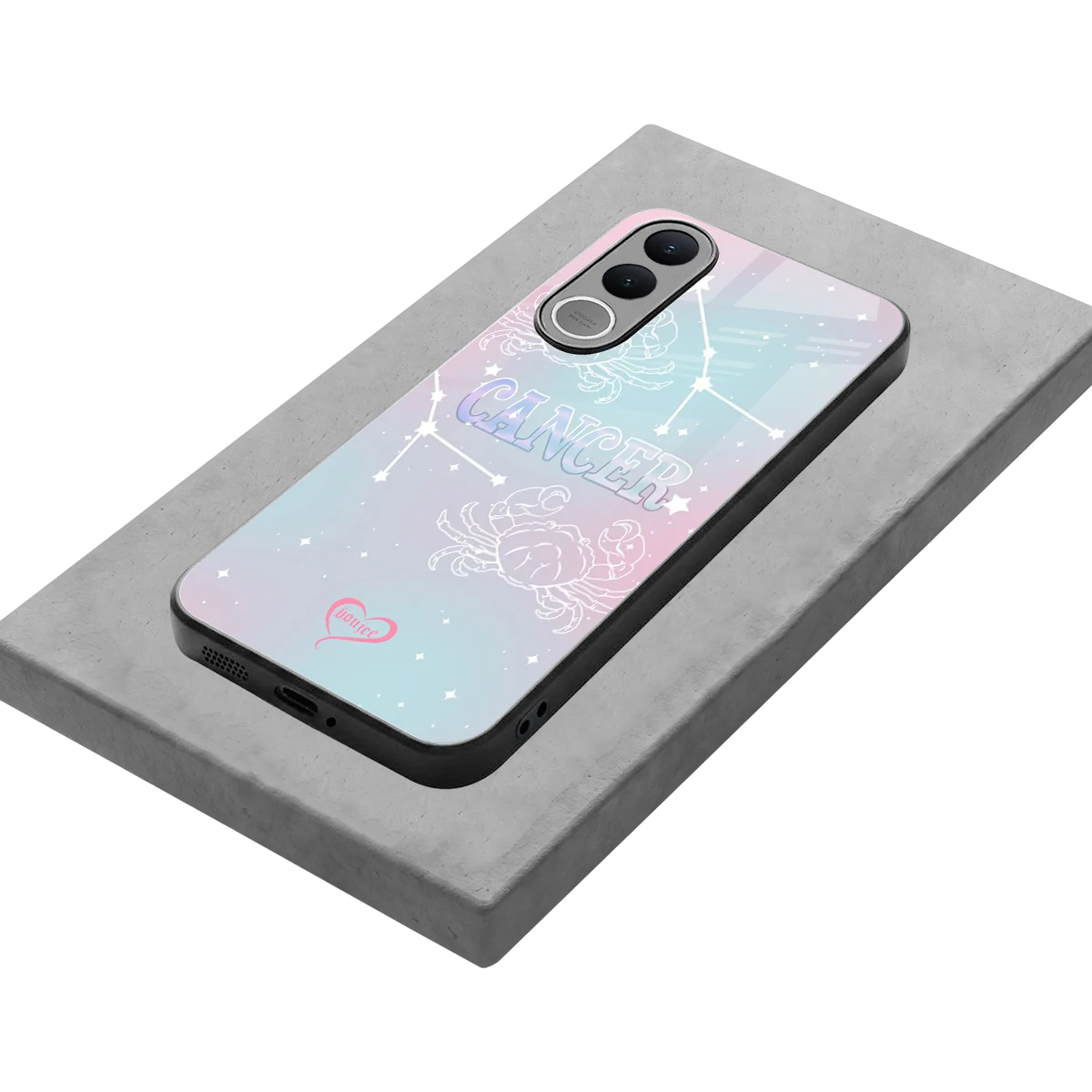 Cancer Aura stylish phone case for vivo v70 fe | glossy glass and slim fit