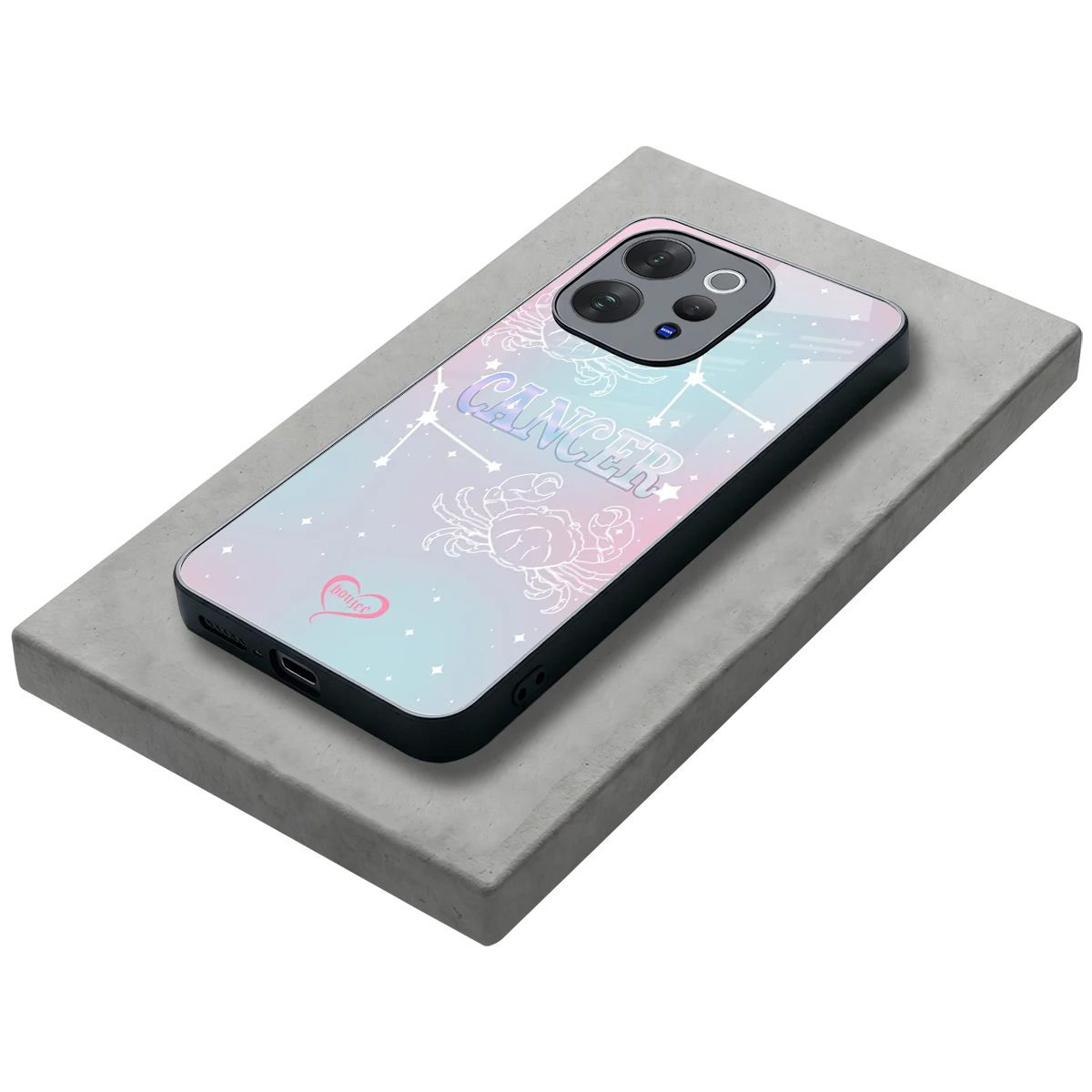 Cancer Aura stylish phone case for vivo v70 | glossy glass and slim fit