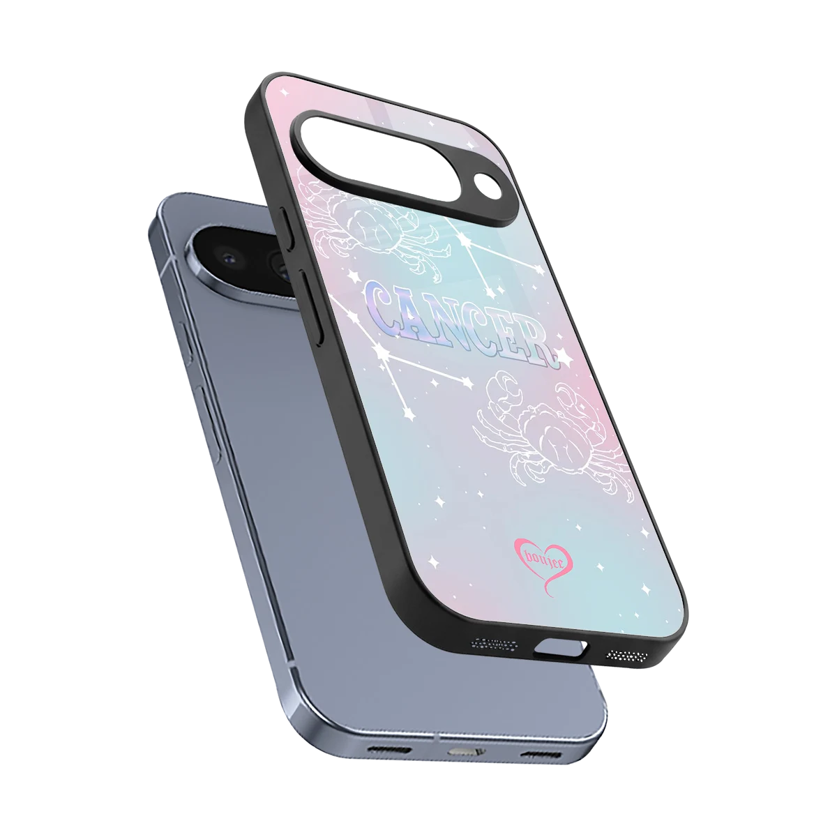 Cancer Aura sleek google pixel 10 cover with tempered glass back and TPU edges