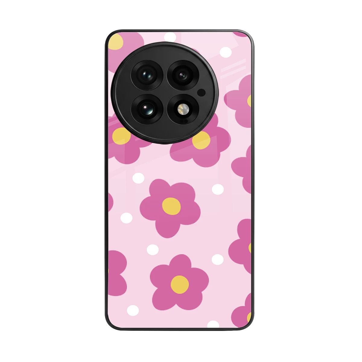 Candy Flower back phone cover | glass case for oneplus 13