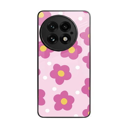 Candy Flower back phone cover | glass case for oneplus 13