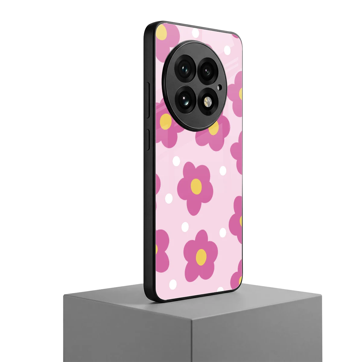 Candy Flower oneplus 13 mobile cover | shockproof glass phone case
