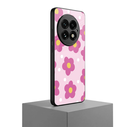 Candy Flower oneplus 13 mobile cover | shockproof glass phone case