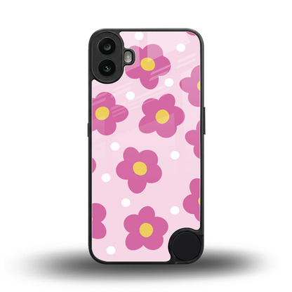 Candy Flower back phone cover | glass case for cmf nothing phone 1