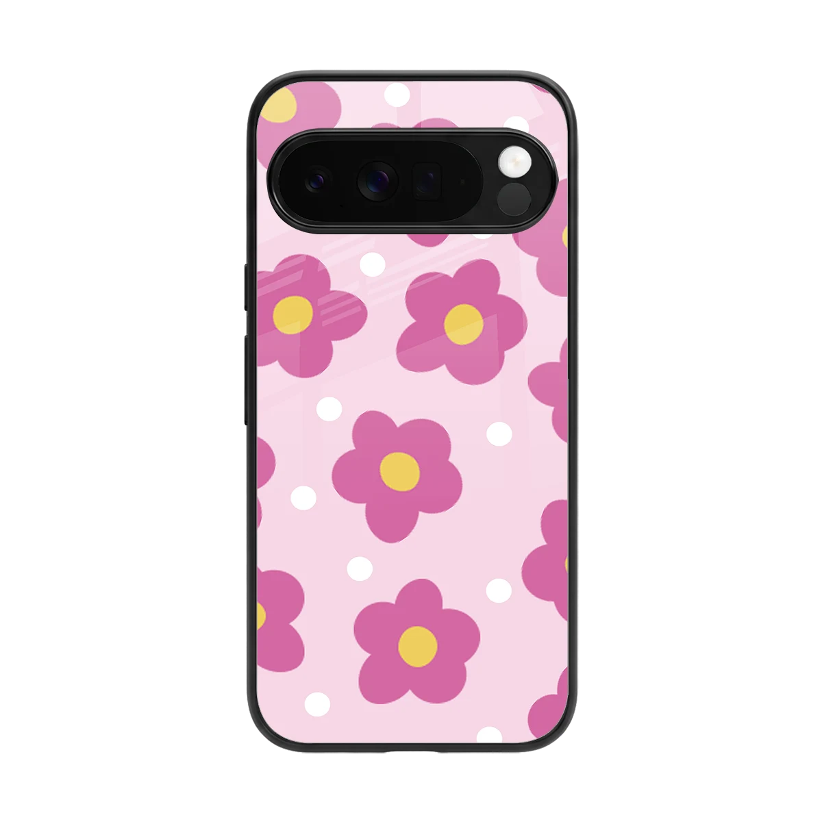Candy Flower back phone cover | glass case for google pixel 10 pro xl