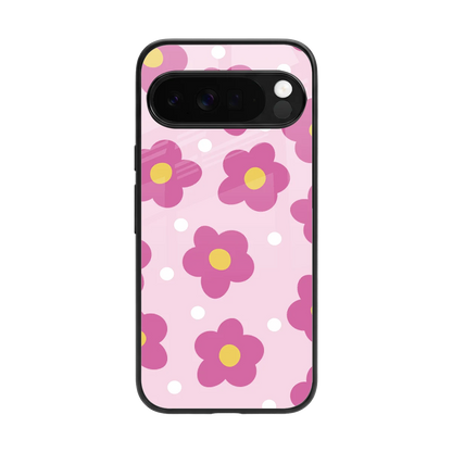 Candy Flower back phone cover | glass case for google pixel 10 pro xl