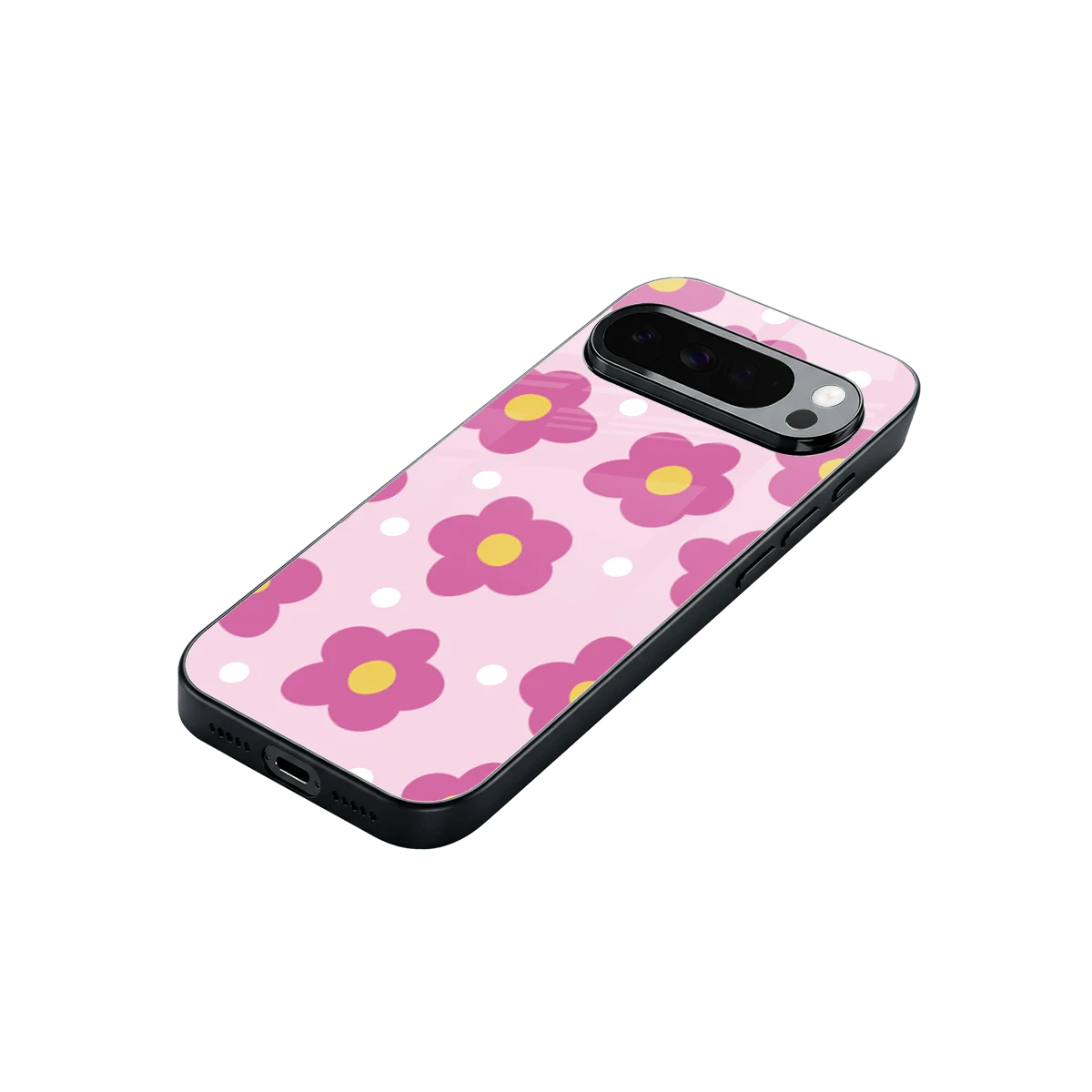 Candy Flower stylish phone case for google pixel 10 pro xl | glossy glass and slim fit