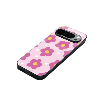 Candy Flower stylish phone case for google pixel 10 pro xl | glossy glass and slim fit
