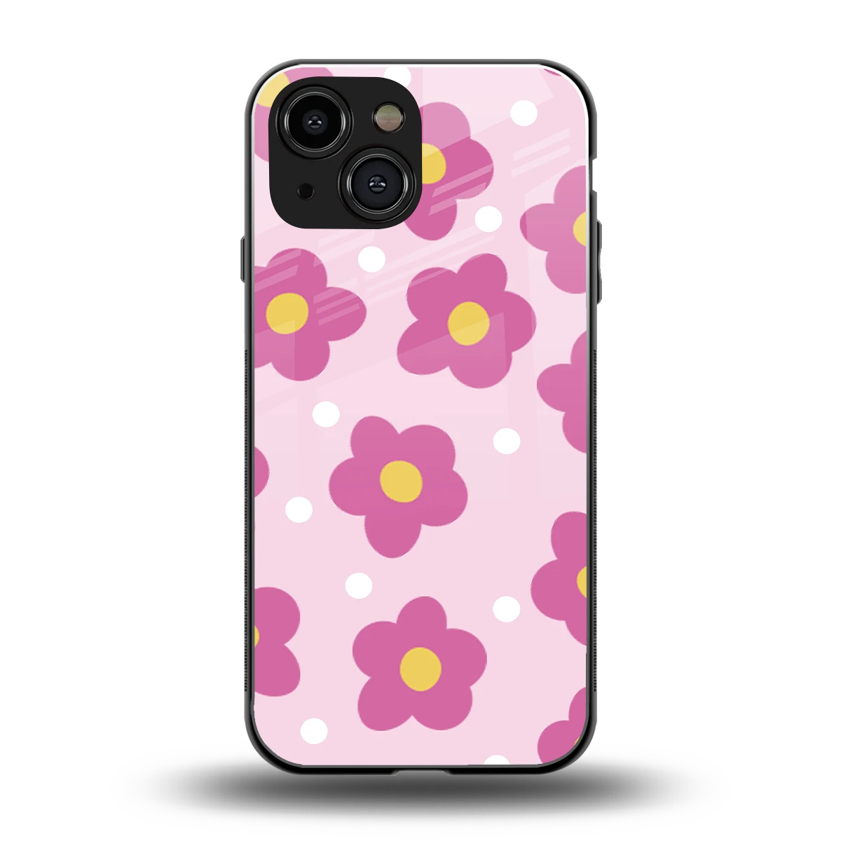 Candy Flower back phone cover | glass case for iphone 13 mini