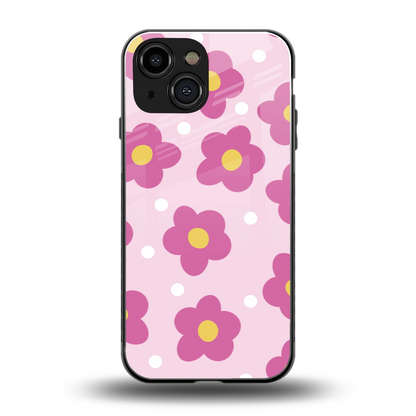 Candy Flower back phone cover | glass case for iphone 13 mini