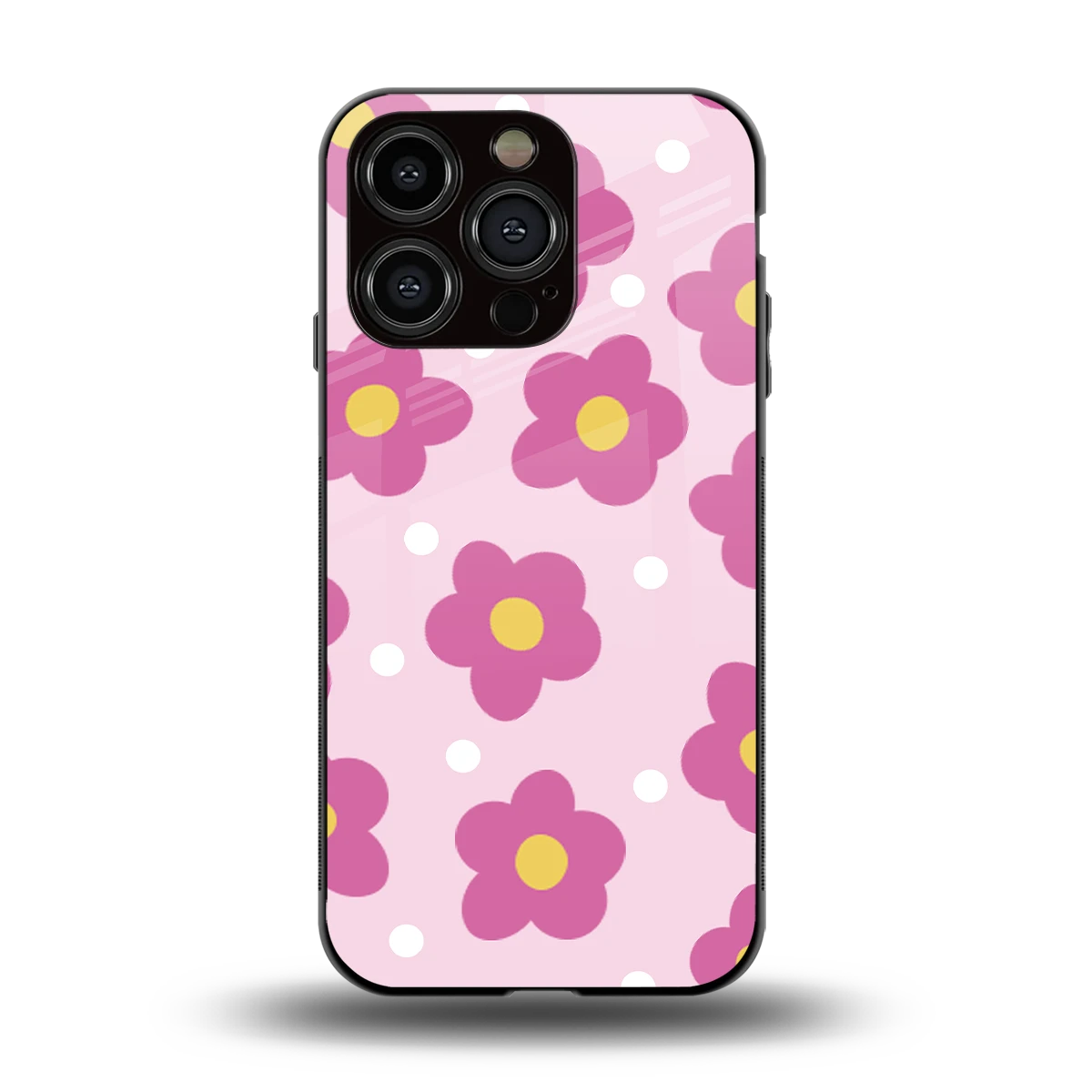 Candy Flower back phone cover | glass case for iphone 13 pro