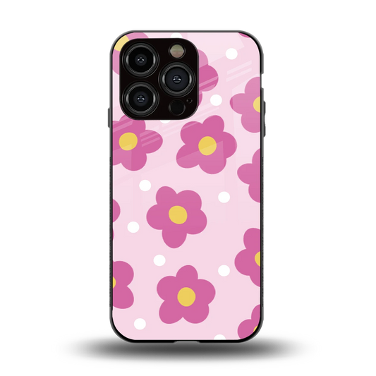 Candy Flower back phone cover | glass case for iphone 13 pro