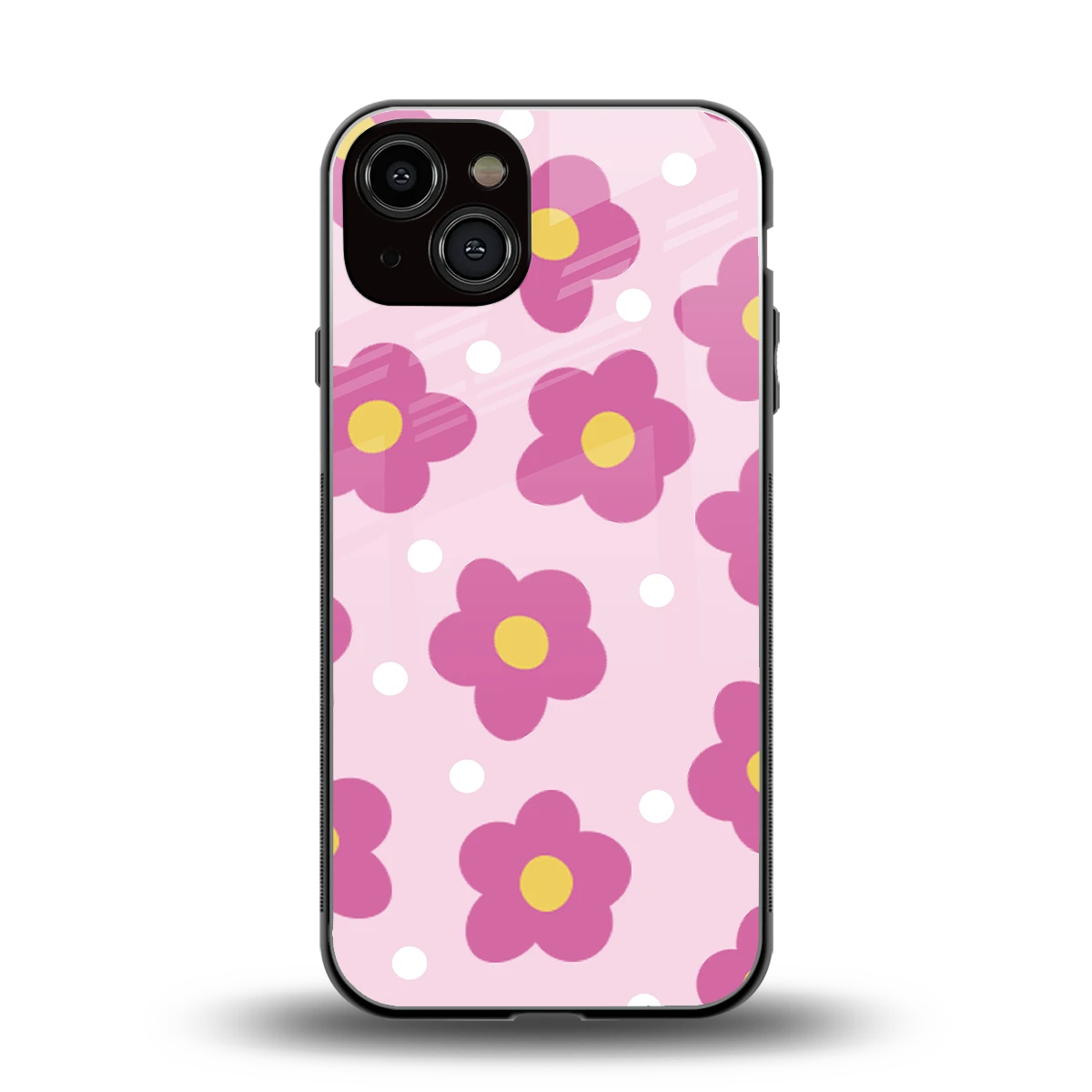 Candy Flower back phone cover | glass case for iphone 14