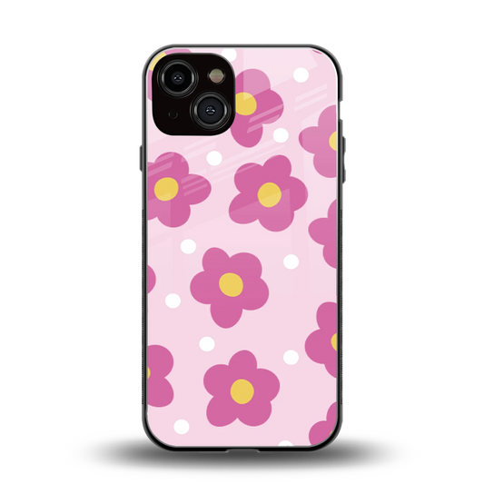 Candy Flower back phone cover | glass case for iphone 14