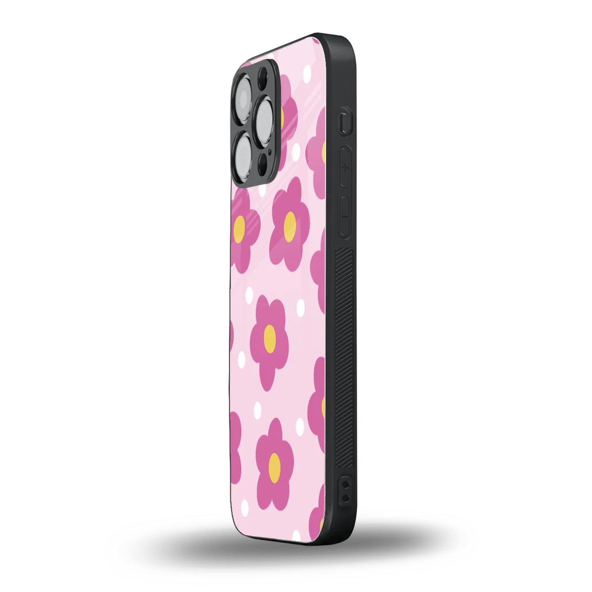 Candy Flower iphone 16 pro max mobile cover | shockproof glass phone case