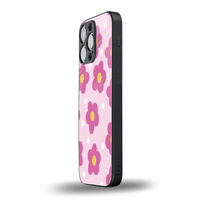 Candy Flower iphone 16 pro max mobile cover | shockproof glass phone case