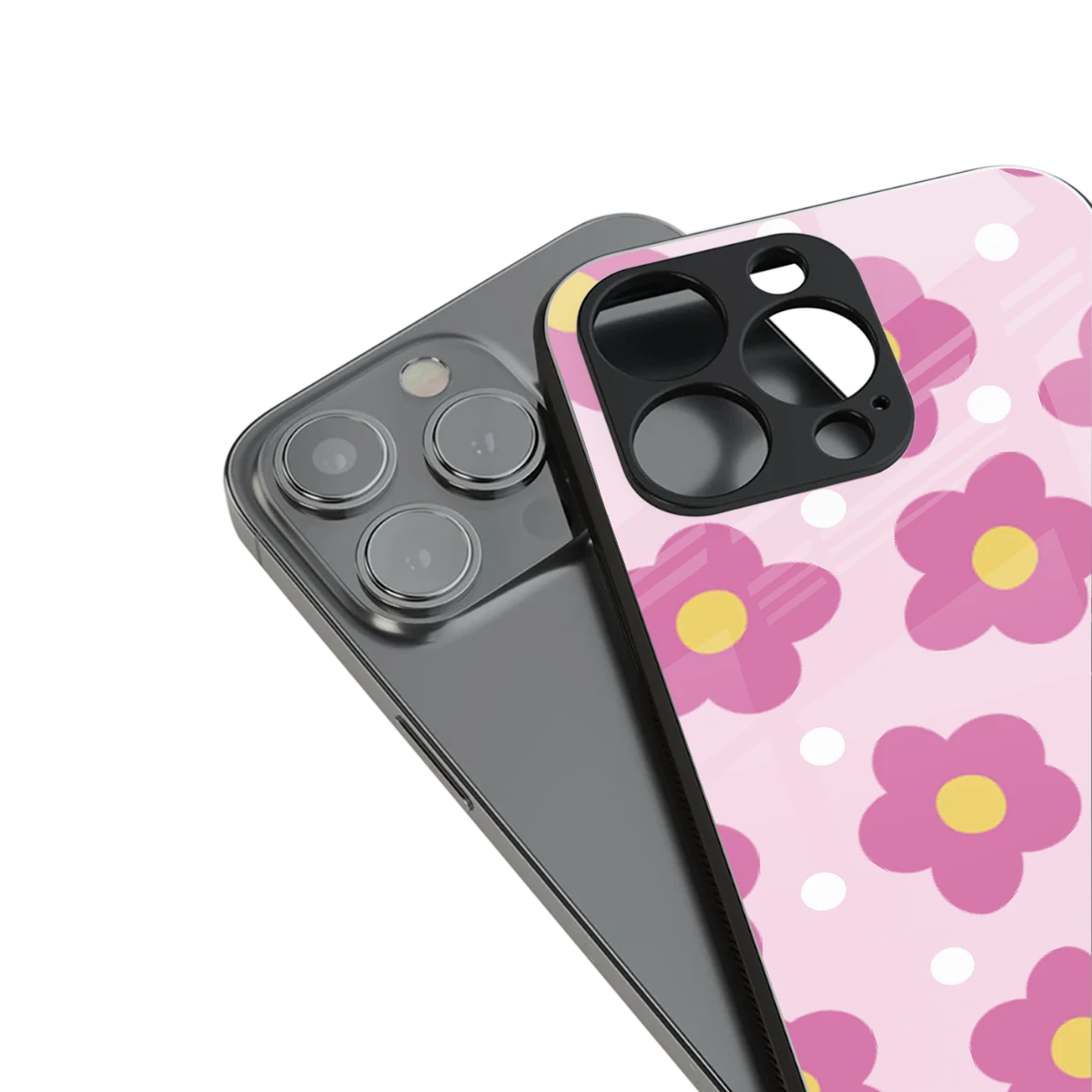 Candy Flower stylish phone case for iphone 13 pro | glossy glass and slim fit
