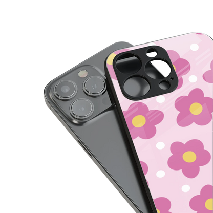 Candy Flower stylish phone case for iphone 14 | glossy glass and slim fit