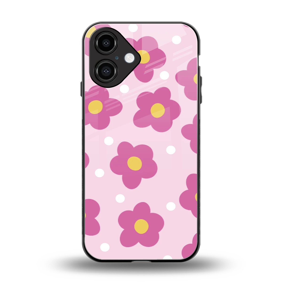 Candy Flower back phone cover | glass case for iphone 16